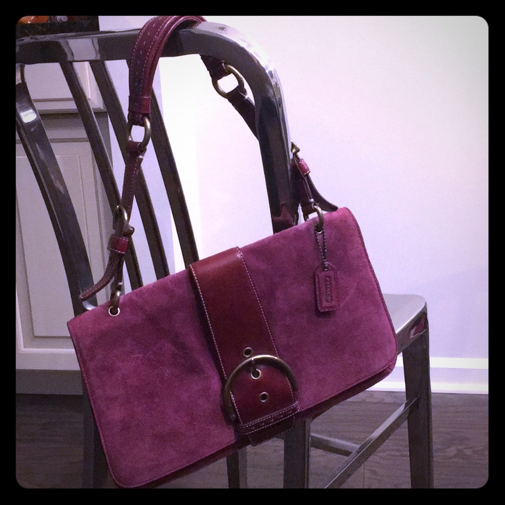 real suede Color is raspberry not red or purple